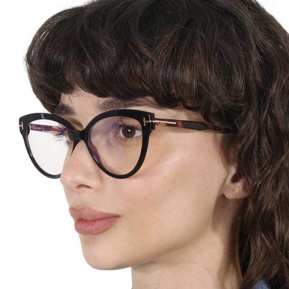 NEW Tom Ford FT5763B-005-56 Eyeglasses 56mm, Black and Tortoise